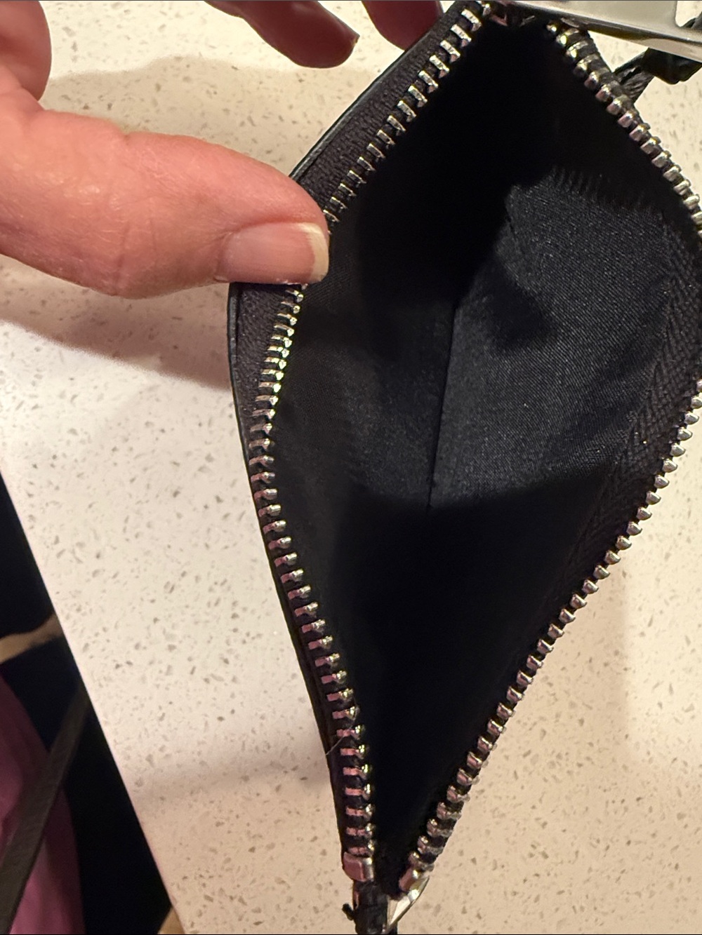 Bandolier Black Leather Studded Zip Pouch - Picture 5 of 7